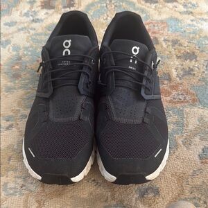 On Running Men's Black Mesh Lace-Up Running Sneakers